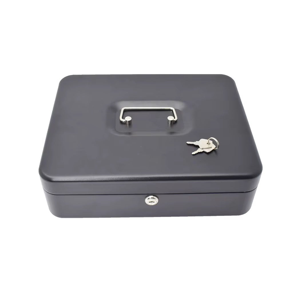 Caja Registradora Metálica con Llave | 4 Compartimentos para Billetes + 5 para Monedas