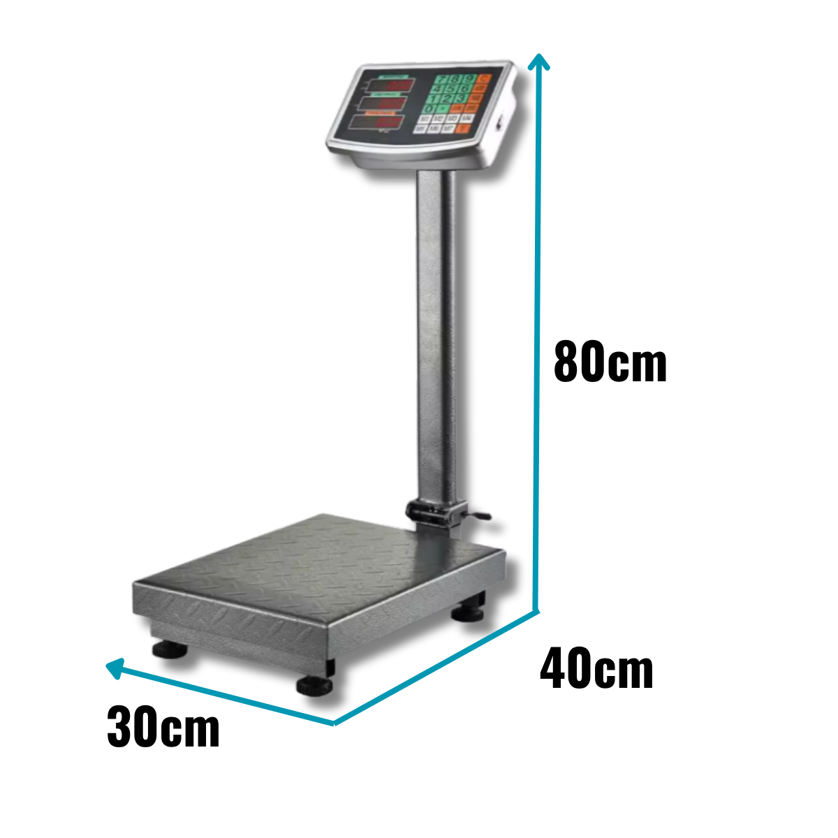 Balanza Bascula Plataforma 200kg Brazo Plegable Y Recargable