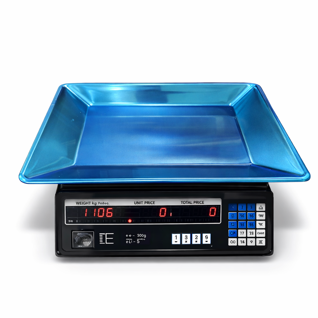 Báscula Digital Comercial 40kg con Bandeja Grande – Ideal para Frutas, Verduras y Negocio