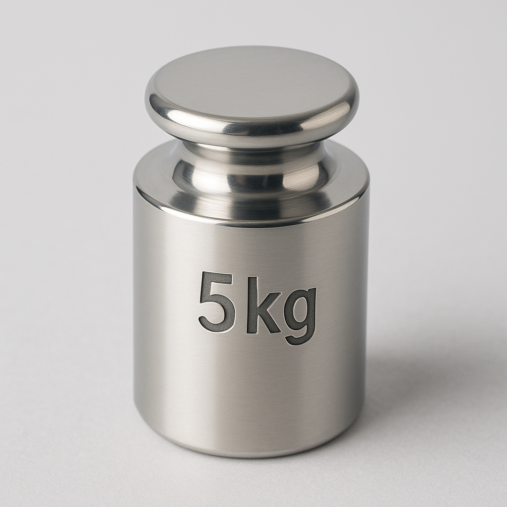 Pesa Patrón de Calibración para Báscula - 5kg | Acero Inoxidable Certificado