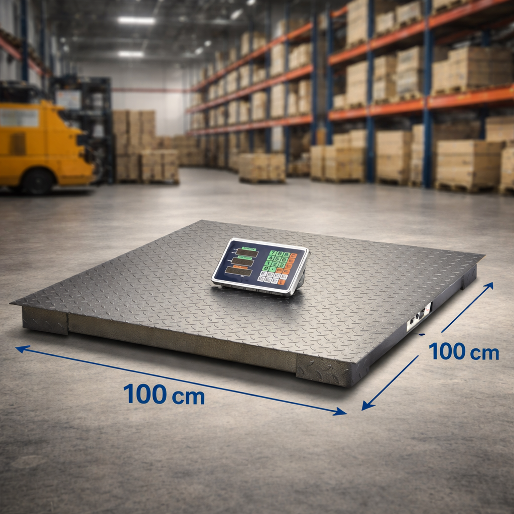 Bascula de Plataforma 1 Tonelada (1000kg) Inalámbrica – Balanza Industrial 100x100