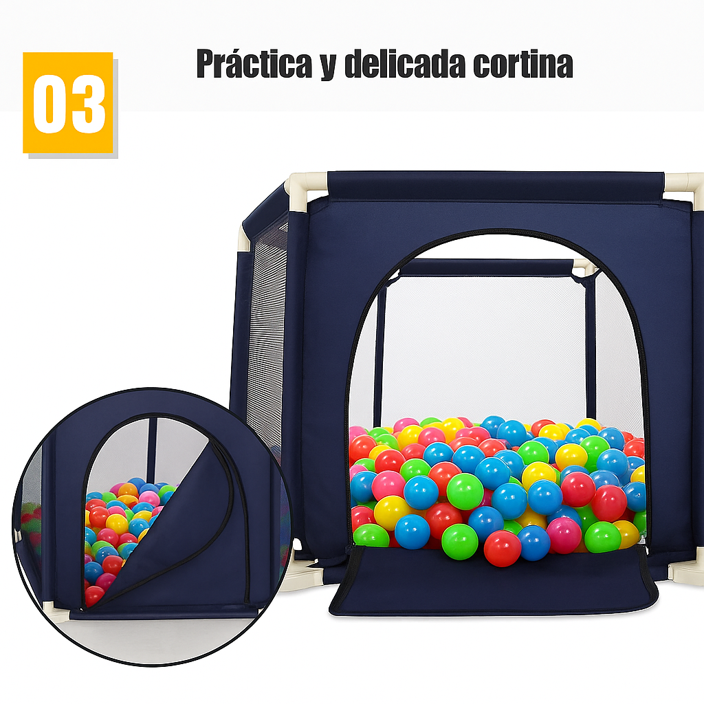 Corral Infantil Hexagonal 2 en 1 – Seguro, Modular y Fácil de Arma