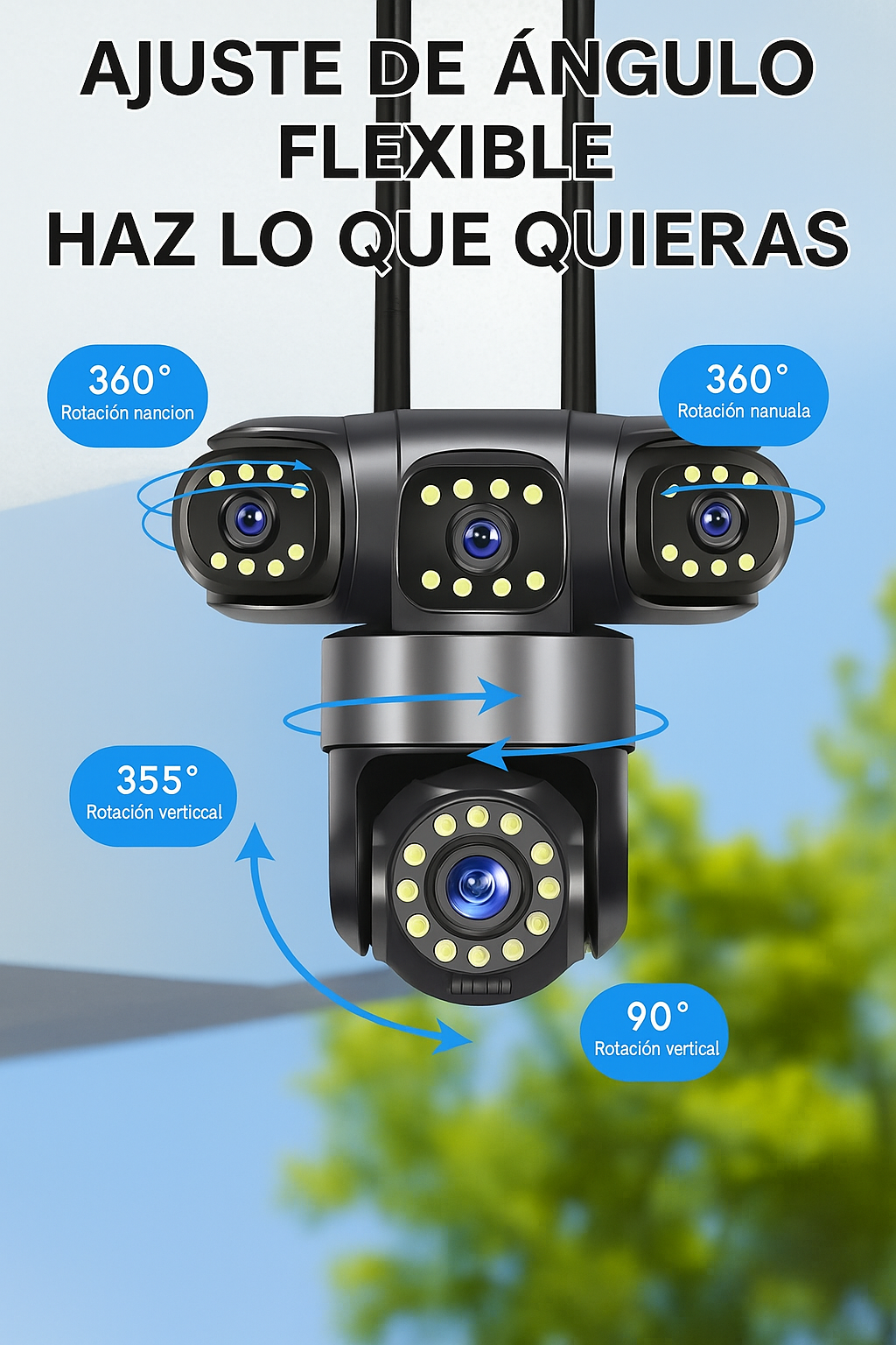 Cámara Exterior 4 Lentes Premium