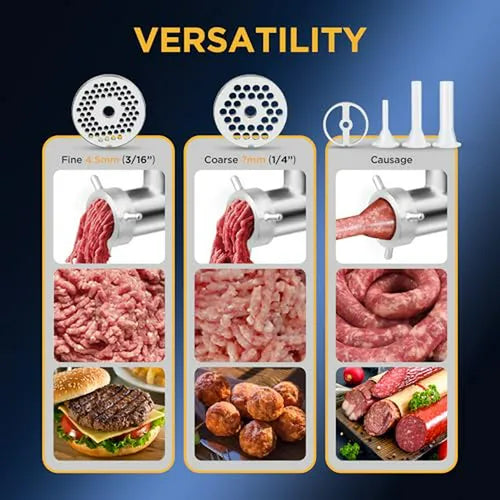 Molino Eléctrico Picadora Multifuncional Carne – Acero Inoxidable 300W