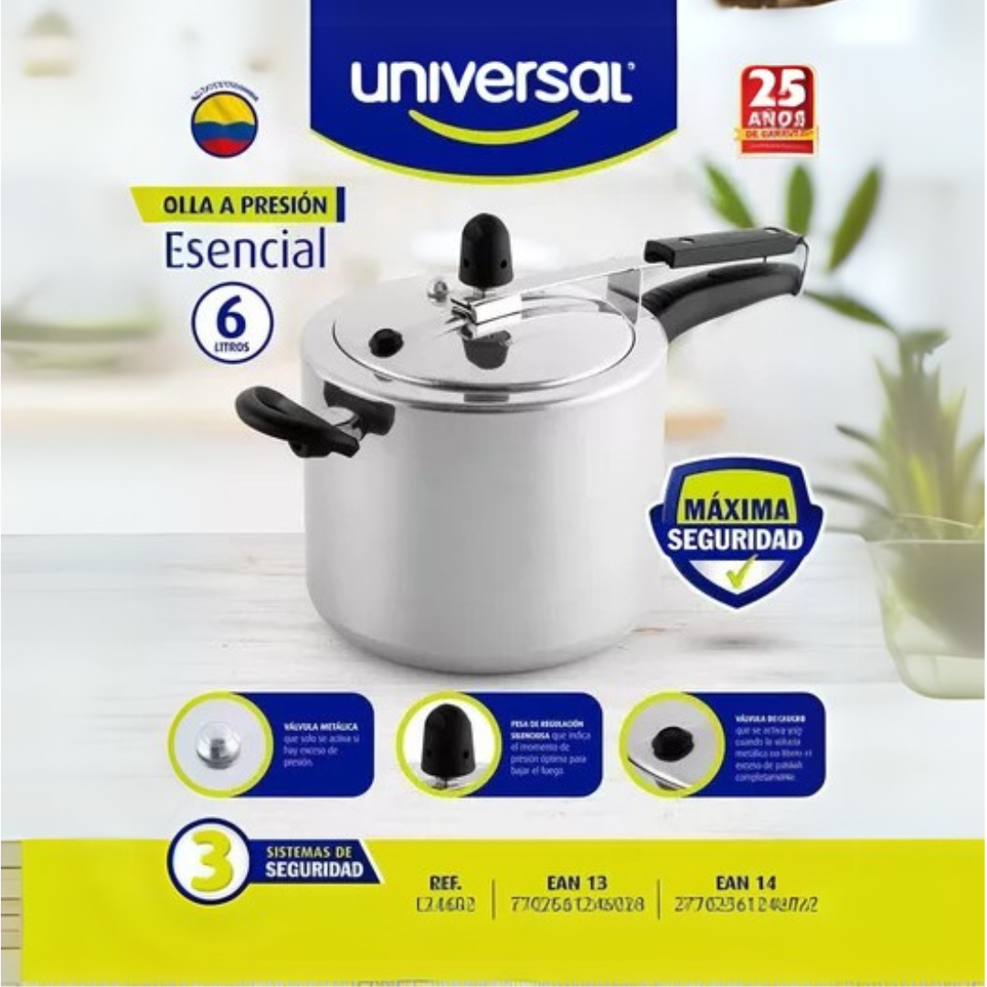 Olla Presion Pitadora 6L UNIVERSAL L24602