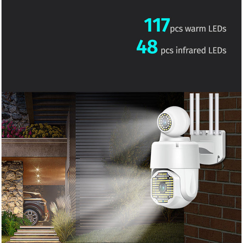 Cámara WiFi 2 en 1 con Giro 360° en Ambos Lentes – Cero Puntos Ciegos