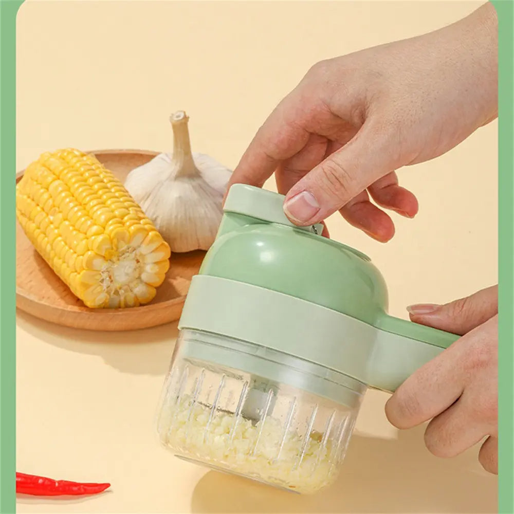 Cortador De Verduras 4 En 1 Picatodo Recargable Triturador