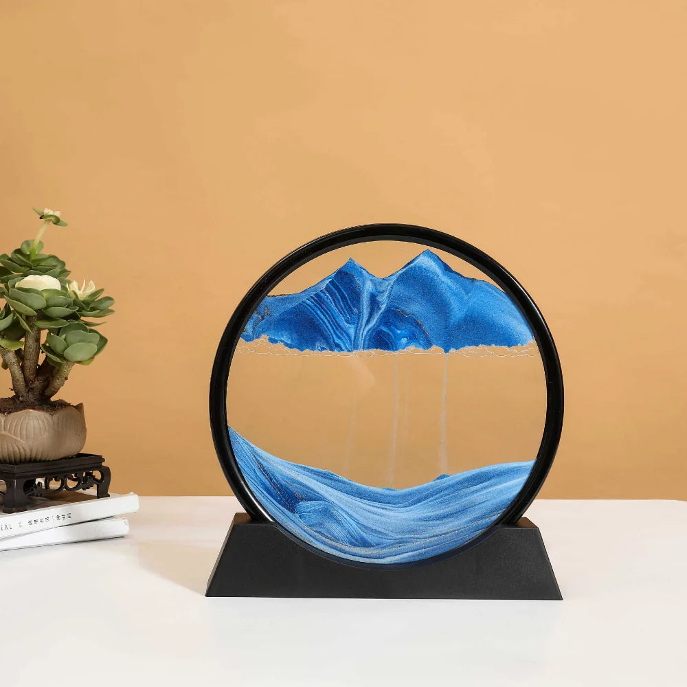 Arte de Arena Móvil 3D Paisaje de Arena en Cristal