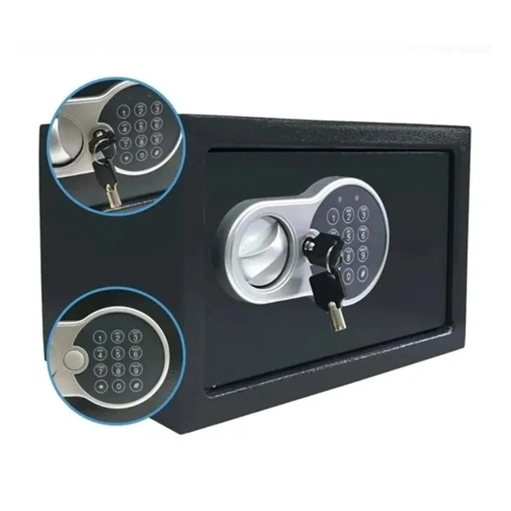 Caja Fuerte Electrónica Reforzada para Negocio y Hogar – 42 cm Ancho con Llave Auxiliar