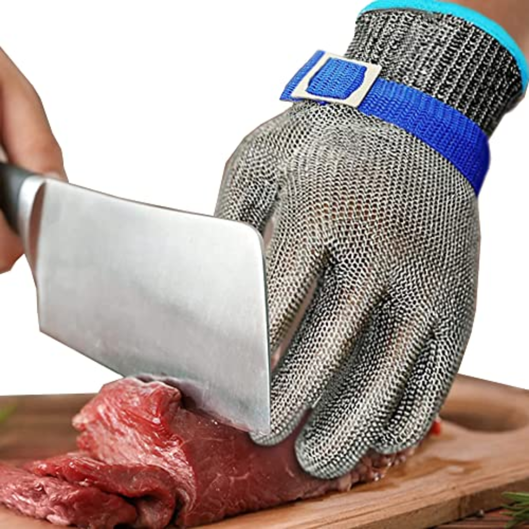 Guantes Seguridad Carnicería Hilo Acero Inoxidable Nivel 5