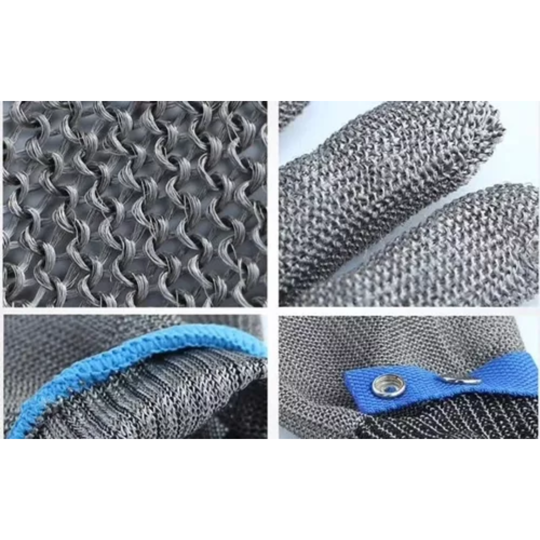Guantes Seguridad Carnicería Hilo Acero Inoxidable Nivel 5