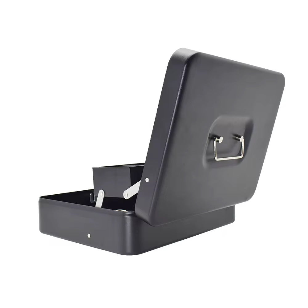 Caja Registradora Metálica con Llave | 4 Compartimentos para Billetes + 5 para Monedas