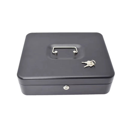 Caja Registradora Metálica con Llave | 4 Compartimentos para Billetes + 5 para Monedas