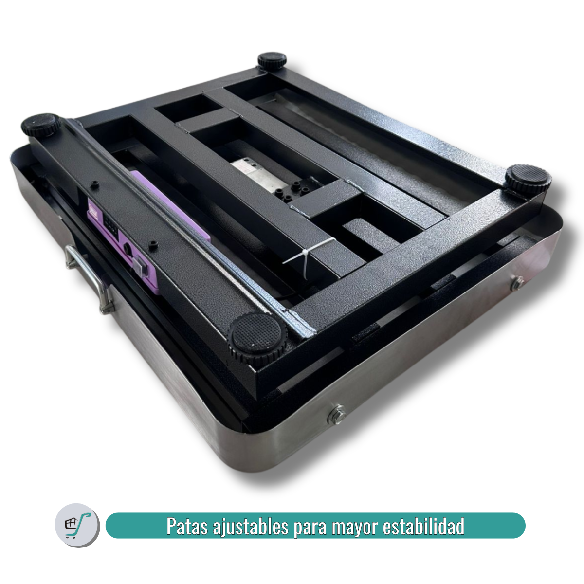 Báscula Inalámbrica Acero 600 kg Balanza Recargable