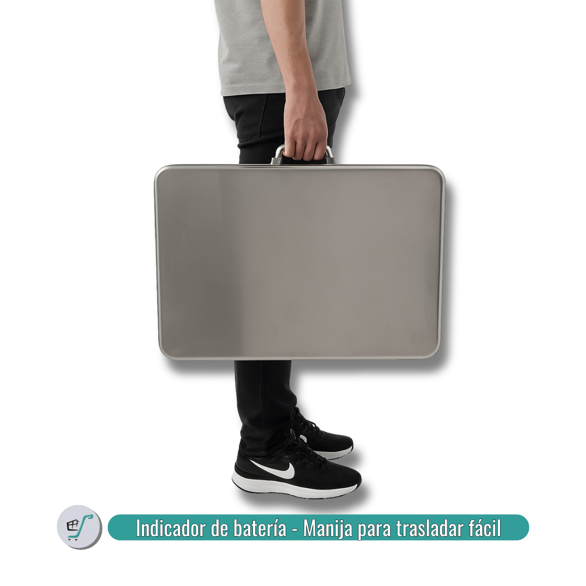 Báscula Inalámbrica Acero 600 kg Balanza Recargable