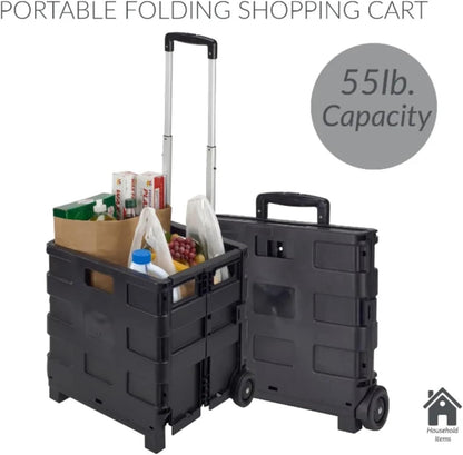 Carrito de Mercado Plegable con Ruedas | Capacidad 25kg | Se Guarda en Maletero