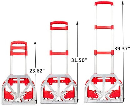 Carretilla Zorra Plegable 80kg con Pulpo – Transporte Fácil y Liviano