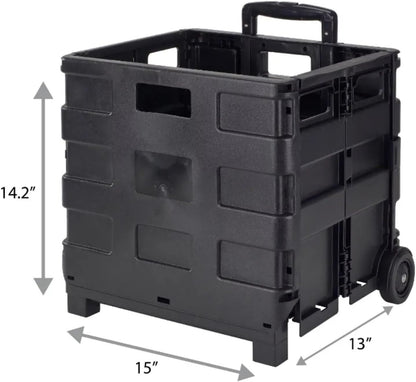 Carrito de Mercado Plegable con Ruedas | Capacidad 25kg | Se Guarda en Maletero