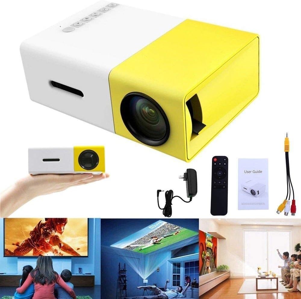 Mini Proyector LED YG300 Portátil – 600 Lúmenes, HDMI, USB, 60”