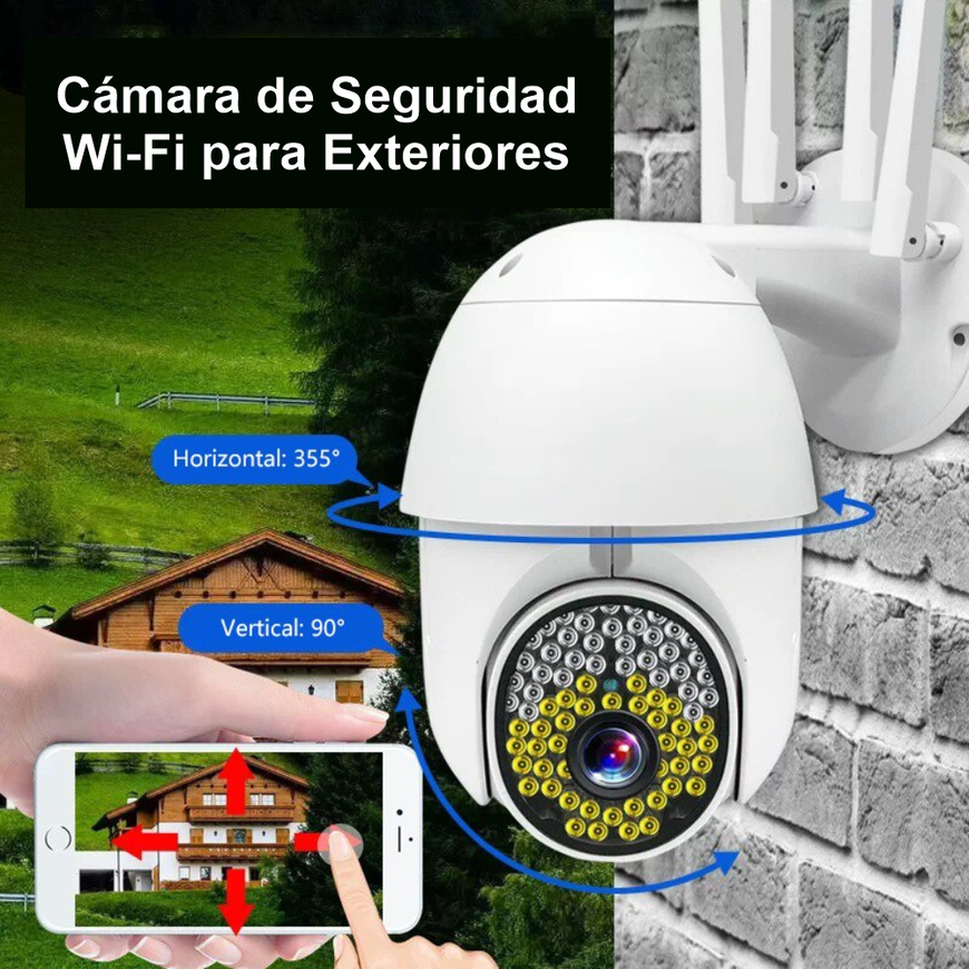 Cámara De Seguridad Exterior Ptz Ip Wifi 1080p V380 Pro Q79