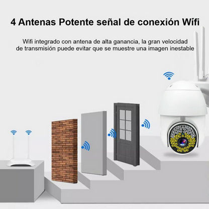 Cámara De Seguridad Exterior Ptz Ip Wifi 1080p V380 Pro Q79