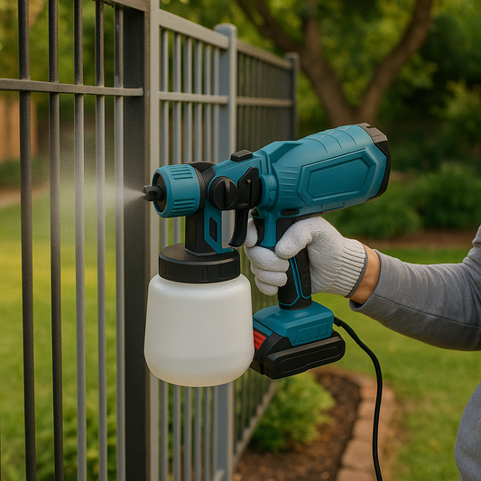 Pistola de Pintura Eléctrica 24V con 2 Baterías | 3 Patrones de Rociado | 800ml Portátil