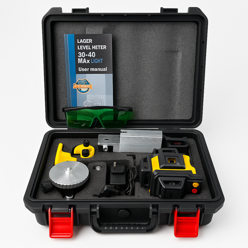 Nivel Láser 16 Líneas 360° Autonivelante | 2 Baterías + Trípode | Control Remoto y Maletín