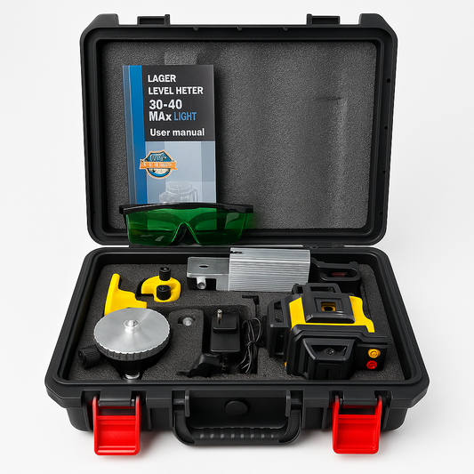 Nivel Láser 16 Líneas 360° Autonivelante | 2 Baterías + Trípode | Control Remoto y Maletín