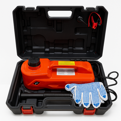 Gato Eléctrico Hidráulico 12V para Carro | Levanta 3 Toneladas | Kit Completo con Maletín