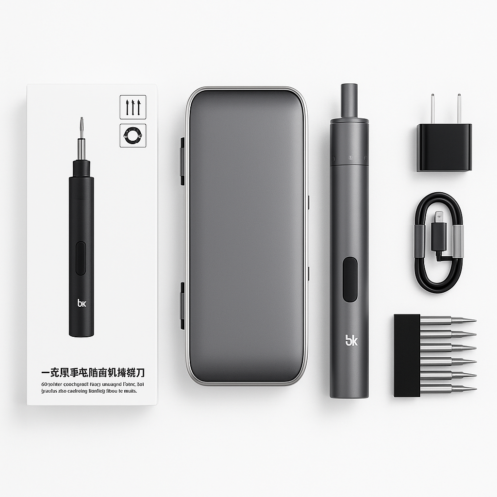Destornillador Eléctrico Recargable USB | Kit 27 Piezas + Estuche | Torque Ajustable