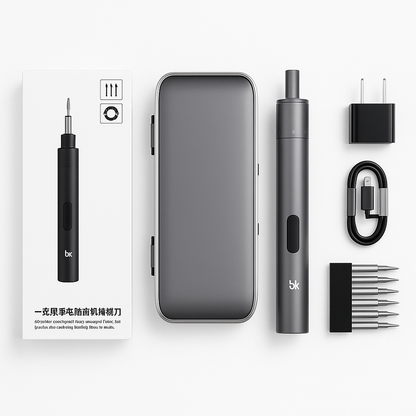 Destornillador Eléctrico Recargable USB | Kit 27 Piezas + Estuche | Torque Ajustable