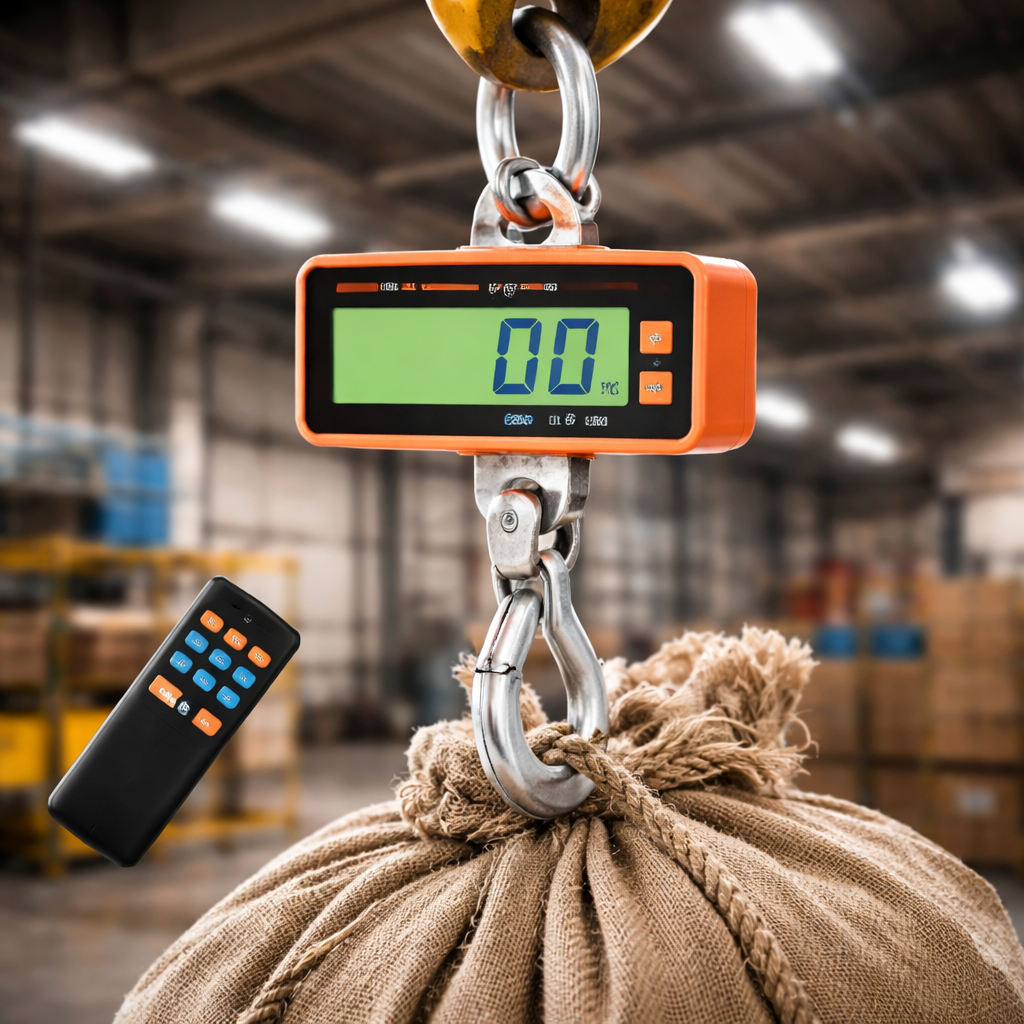 Dinamómetro Digital 1500kg con Control Remoto – Balanza Colgante Industrial de Alta Resistencia