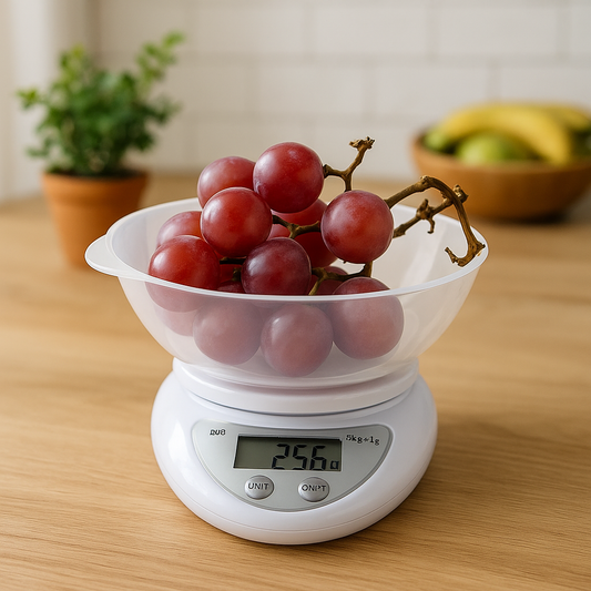 Báscula Digital de Cocina 5Kg con Tazón | Precisión 1g