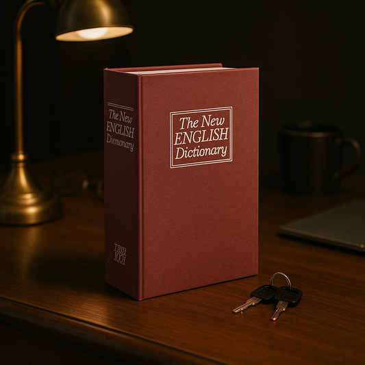 Caja Fuerte Libro Grande 24cm con Llave | Mayor Capacidad para Dinero y Documentos | Camuflaje Perfecto