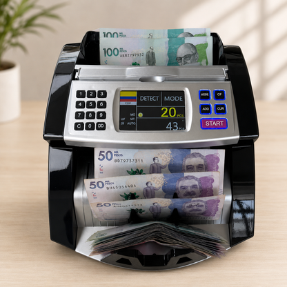 Máquina Contadora de Billetes Profesional RH220 - Detección UV/MG/IR - 1000 Billetes/Min