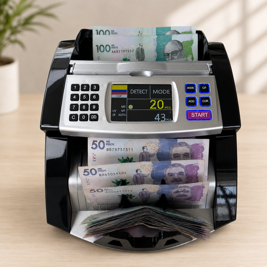 Máquina Contadora de Billetes Profesional RH220 - Detección UV/MG/IR - 1000 Billetes/Min