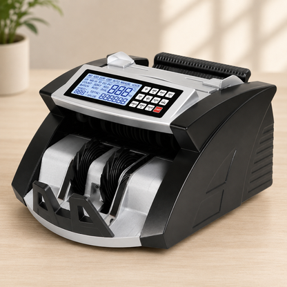 Contadora de Billetes AL-6000 – Panel Inclinado Ergonómico + Totaliza Valor ($) + Detección DD (Grosor/Falsos)
