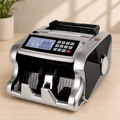 Contadora de Billetes AL-6600 Pro – Tolva Ampliada de 300 Billetes + Teclado Numérico + Totaliza Valor ($)