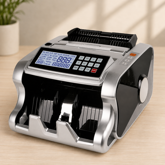 Contadora de Billetes AL-6600 Pro – Tolva Ampliada de 300 Billetes + Teclado Numérico + Totaliza Valor ($)