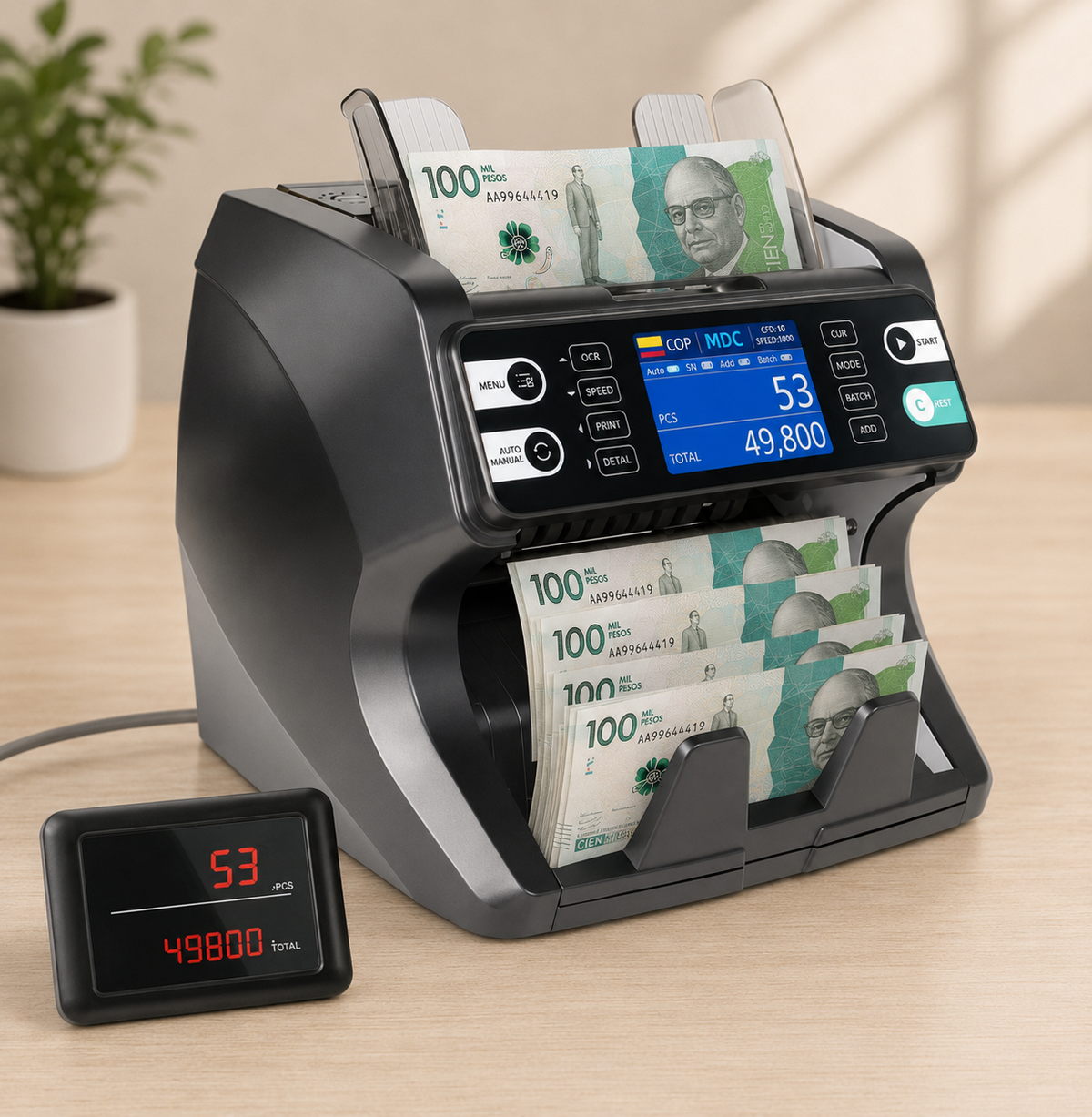 Contadora Liquidadora AL-926 Enterprise – Auditoría de Seriales + Pantalla TFT + Multimoneda (10 Divisas)