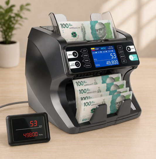 Contadora Liquidadora AL-926 Enterprise – Auditoría de Seriales + Pantalla TFT + Multimoneda (10 Divisas)