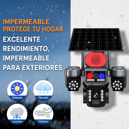 Cámara Solar 4G de 3 Lentes – Cubre 3 Zonas de tu Finca o Bodega sin Cables ni WiFi