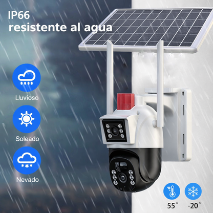 Cámara de Seguridad Solar 2 en 1 WiFi 4G 4K con Panel Solar – V380 Pro T12