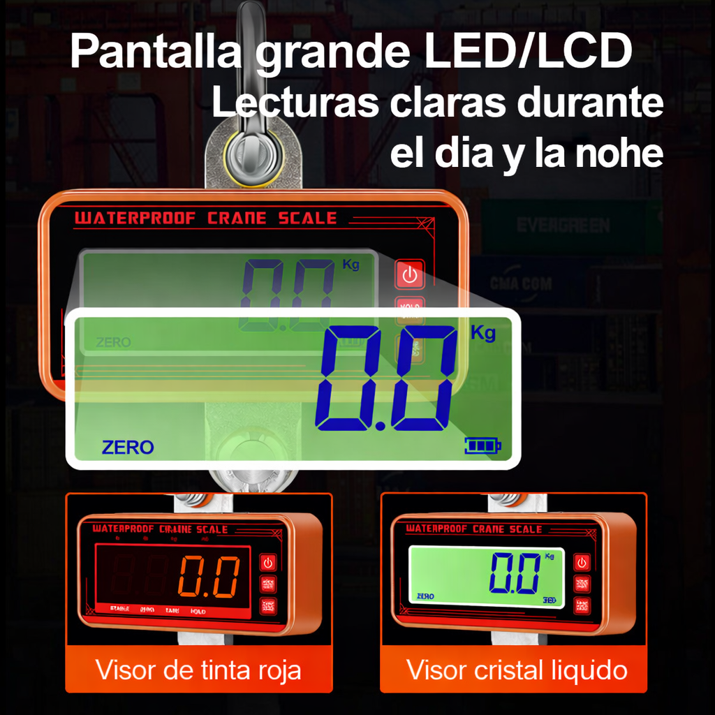 Dinamómetro Digital 1500kg con Control Remoto – Balanza Colgante Industrial de Alta Resistencia