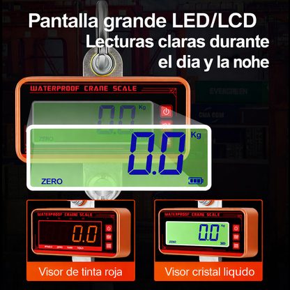 Dinamómetro Digital 1500kg con Control Remoto – Balanza Colgante Industrial de Alta Resistencia