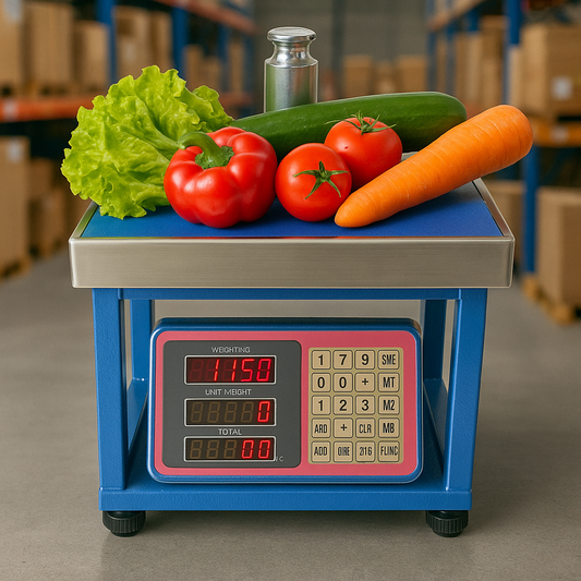 Báscula Digital Comercial de 200kg con Plataforma de Acero Inoxidable
