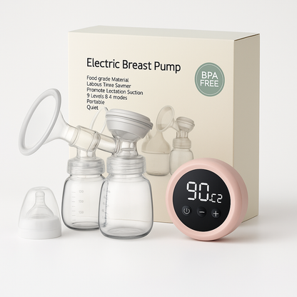 Extractor de Leche Eléctrico Doble con Masaje – Silencioso y BPA Free