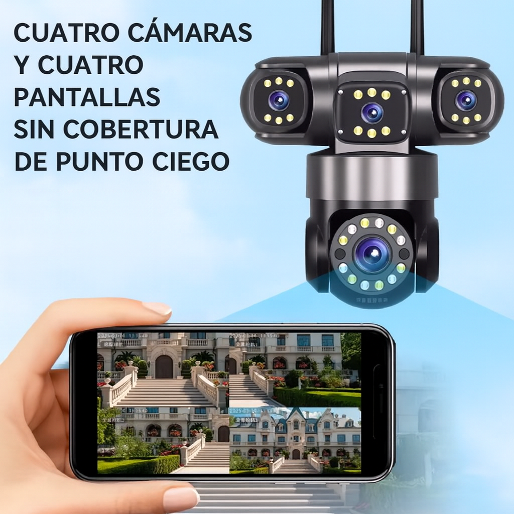 Cámara Exterior 4 Lentes Premium