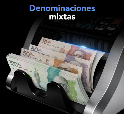 Contadora Liquidadora N60D CIS – Reconoce Billetes Mezclados ($) + 9 Monedas (+ Forro Gratis)