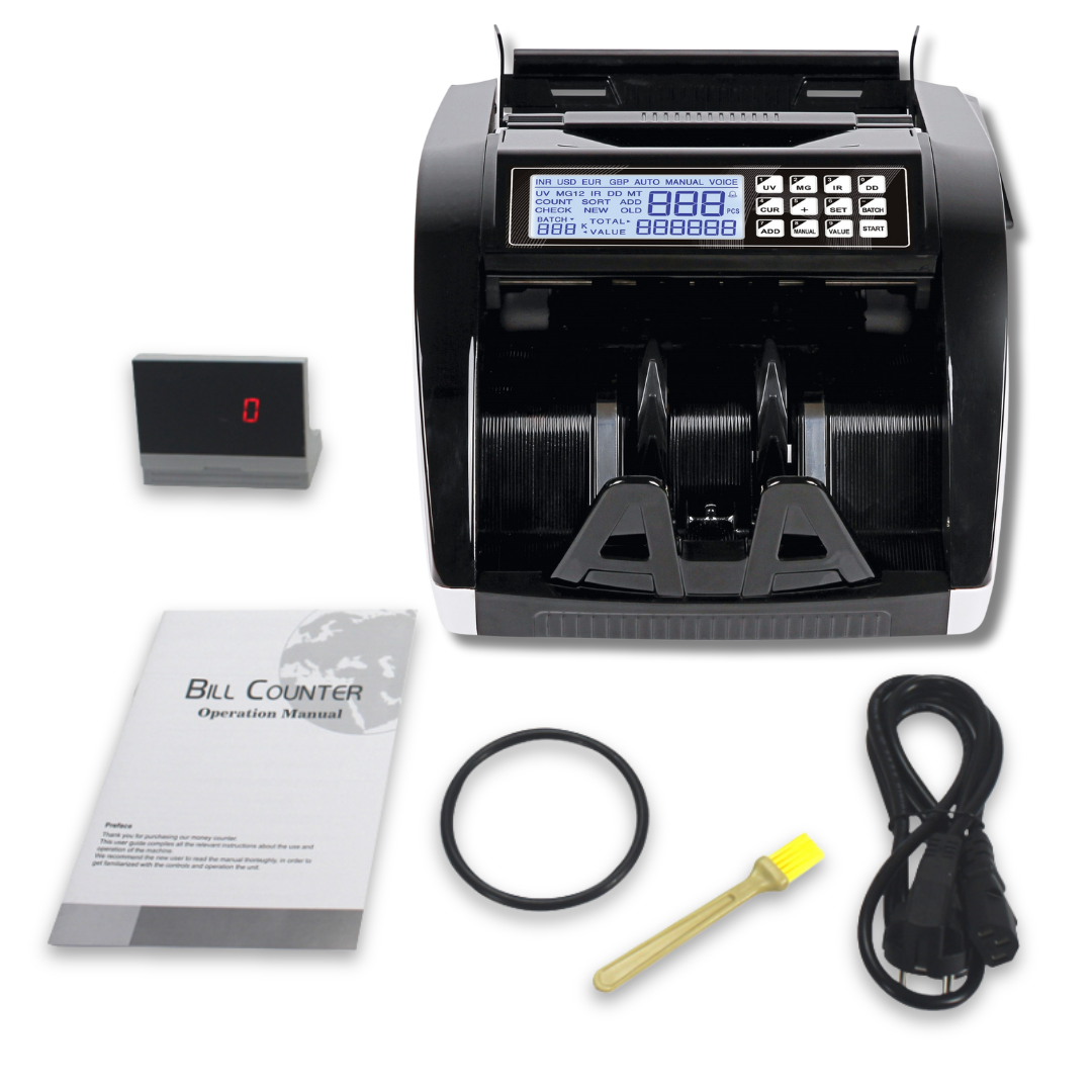Contadora de Billetes para Negocios – Rápida, Estable y Confiable (No Se Traba + UV/MG + 1.000 Billetes/Min)